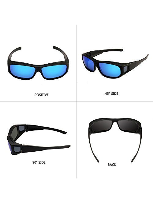 Unisex Wear Over Prescription Sunglasses - Polarized Fit Over Sun Glasses