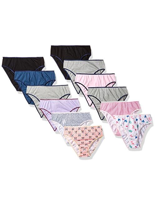 Sexy Basics Womens 12 Pack 100% Cotton Hi-Cut Panty Briefs -Assorted Colors & Prints