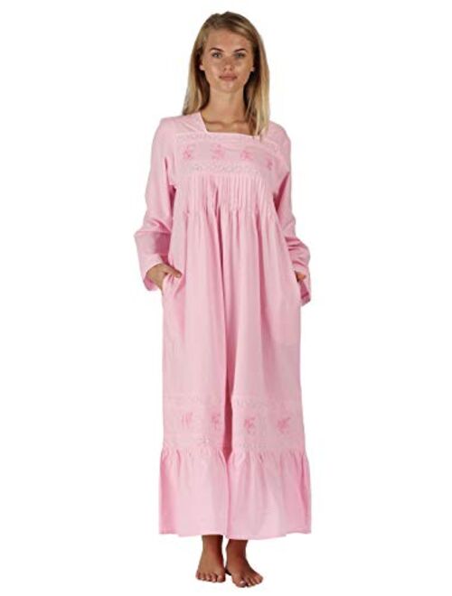 The 1 for U 100% Cotton Nightgown Violet with Pockets 7 Sizes