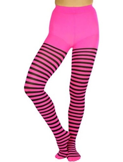 ToBeInStyle Women's Nylon Horizontal Striped Tights