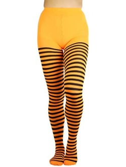 ToBeInStyle Women's Nylon Horizontal Striped Tights