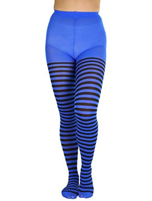 ToBeInStyle Women's Nylon Horizontal Striped Tights