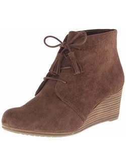 Shoes Brown Suede Dakota Lace Up Wedges Boot