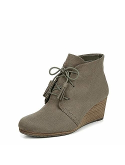 Shoes Brown Suede Dakota Lace Up Wedges Boot