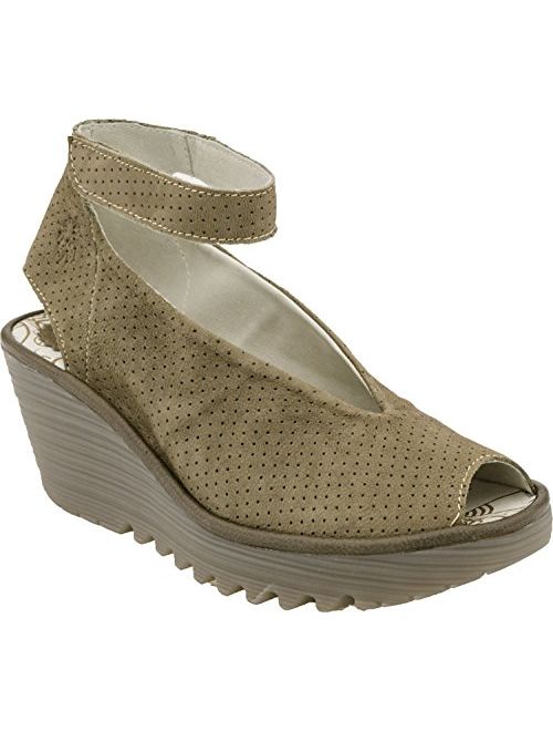 FLY London Women's Yala Perforated Wedge Sandal