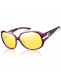 Duco Women's Shades Classic Oversized Polarized Sunglasses 100% UV Protection 6214