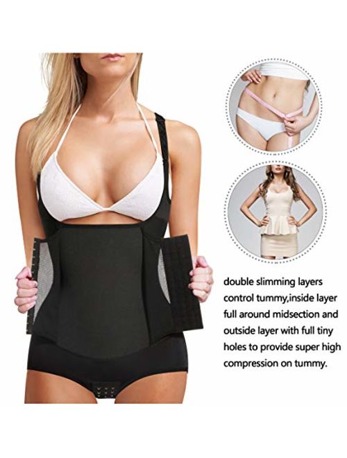 Buy Gotoly Women Waist Trainer Bodysuit Tummy Control Corset Full Body  Shaper Cincher Tank Top with Adjustable Straps online