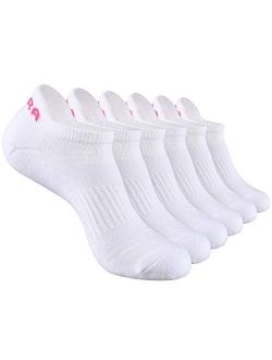 LITERRA Womens Ankle Socks Low Cut Athletic Sports Running Cushioned Tab Socks 6 Pack