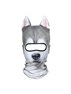 AXBXCX 3D Animal Neck Gaiter Warmer Windproof Full Face Mask Scarf for Ski Halloween Costume