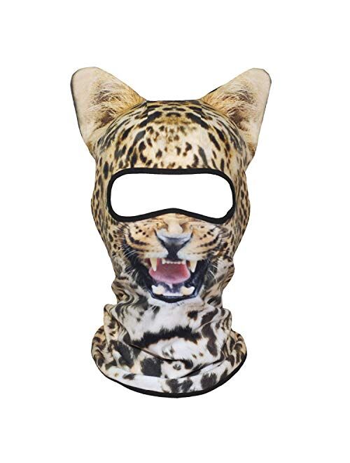 AXBXCX 3D Animal Neck Gaiter Warmer Windproof Full Face Mask Scarf for Ski Halloween Costume