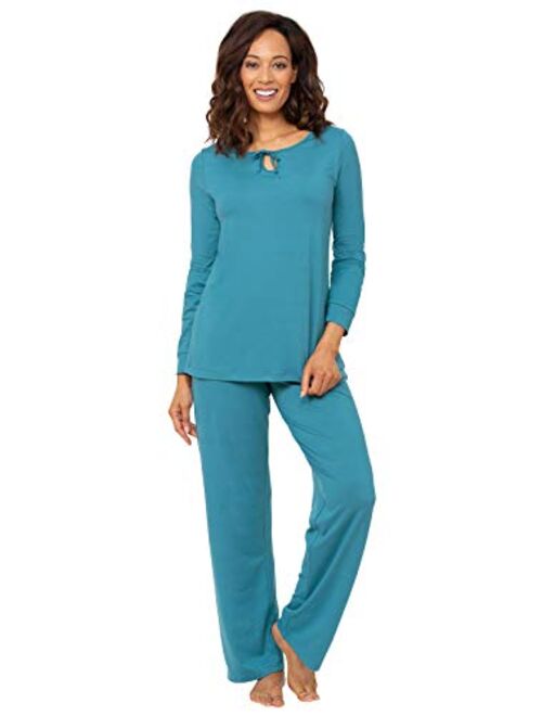 Addison Meadow Ladies Pajamas Soft - Womens Pajamas Set, Tie Neck