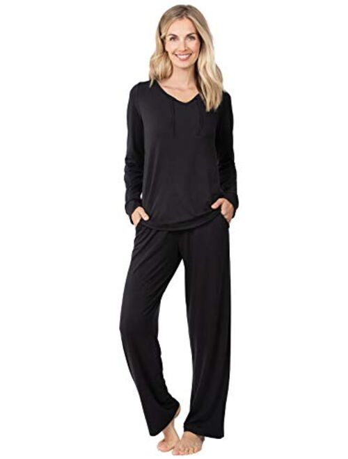 Addison Meadow Ladies Pajamas Soft - Womens Pajamas Set, Tie Neck