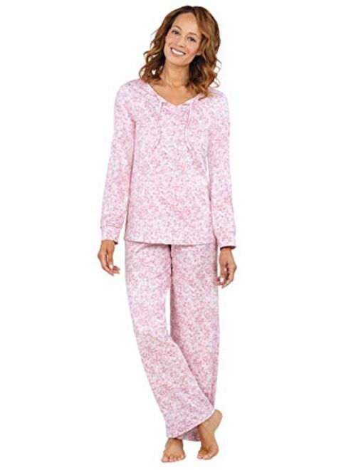 Addison Meadow Ladies Pajamas Soft - Womens Pajamas Set, Tie Neck