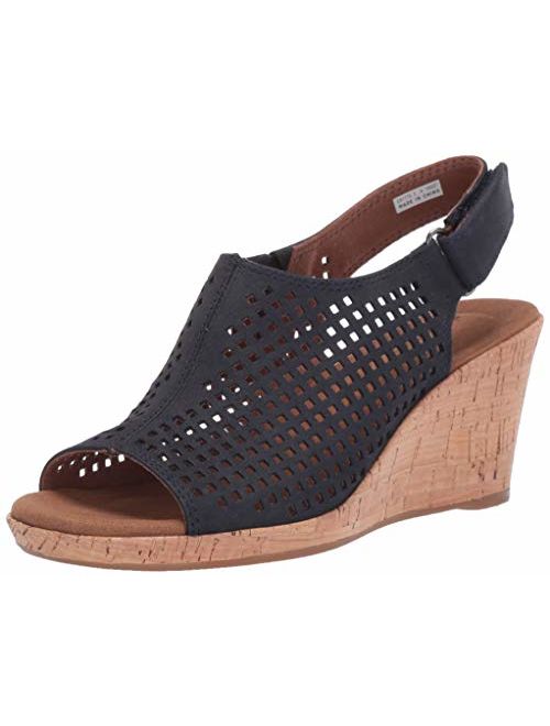 Rockport Women's Briah PERF Sling Wedge Sandal