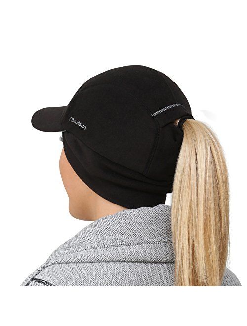 TrailHeads Fleece Ponytail Cap with Drop Down Ear Warmer | The Trailblazer Adventure Hat for Women