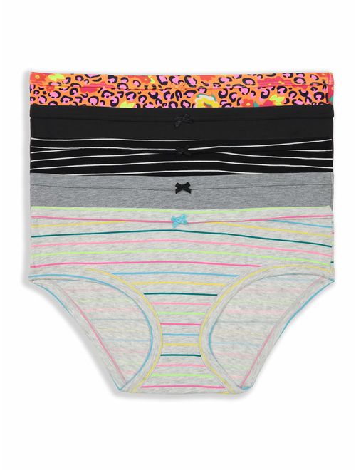 No Boundaries Women's Cotton Hipster Panty, 5-Pack