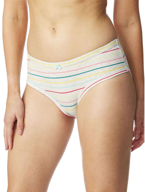 No Boundaries Women's Cotton Hipster Panty, 5-Pack
