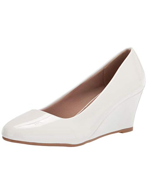 Olivia K Women's Adorable Low Wedge Heel Shoe - Easy Low Pumps - Basic Slip On, Comfort