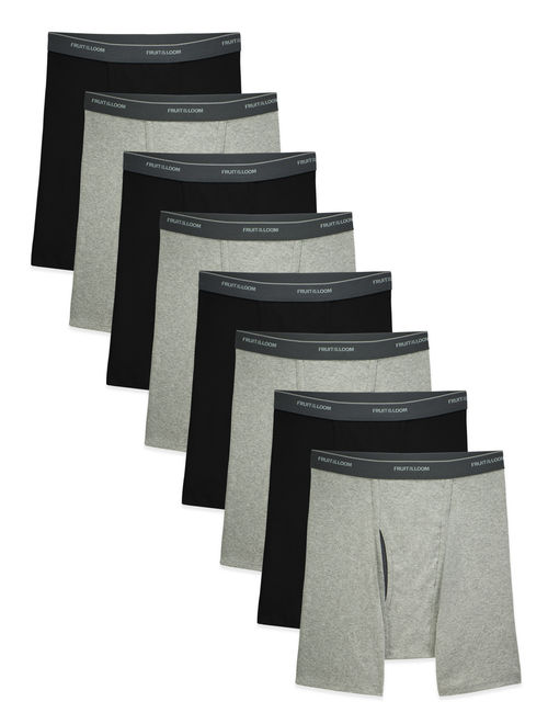 Fruit of the Loom Men's 5+3 Bonus Pack CoolZone Black and Gray Boxer Briefs