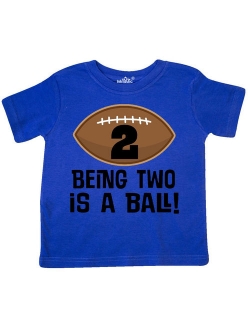 2nd Birthday Football Sports Boys Toddler T-Shirt