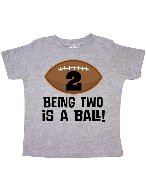 2nd Birthday Football Sports Boys Toddler T-Shirt