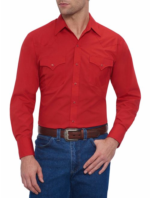 Ely Cattleman Men's Long Sleeve Solid Western Shirt