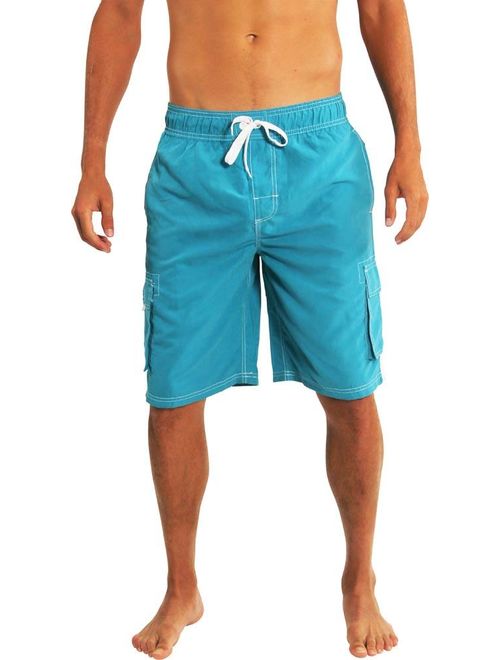 Buy Norty Mens Swim Trunks - Watershort Swimsuit - Cargo Pockets ...