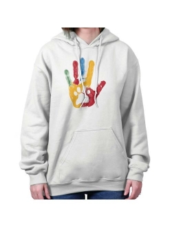 Cute Hand Paw Print Pet Rescue Owner Love Hoodie