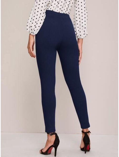 Shein Stepped Hem Skinny Pants