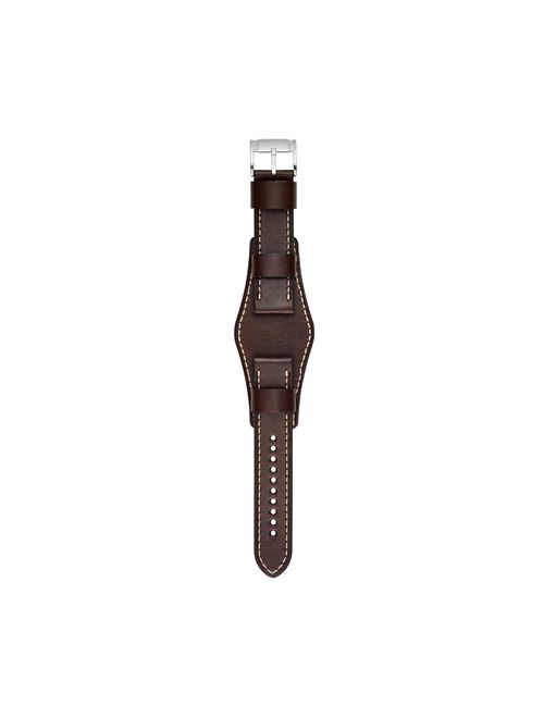 Fossil Men's 22mm Dark Brown Leather Watch Strap