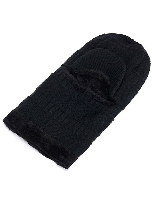 Men's Knitted Full Hats Winter Snow Face Cover Scarf Outdoor Protect Neck Caps