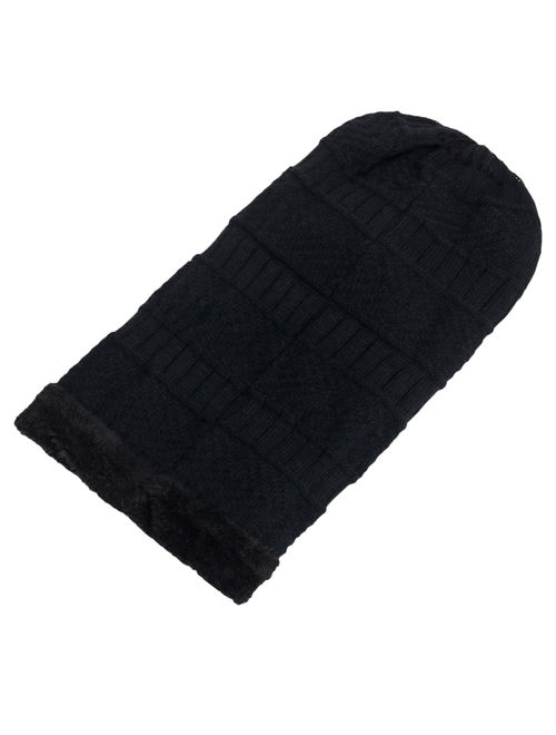 Men's Knitted Full Hats Winter Snow Face Cover Scarf Outdoor Protect Neck Caps