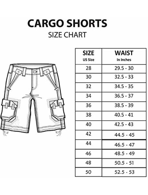 fjackets Cargo Shorts Mens Shorts for Casual Wear - Multi Pockets Clothing Bike Shorts - Ideal Cruise and Vacation Essentials