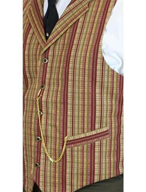 Historical Emrpoium Men's Bailey Striped Cotton Dress Vest