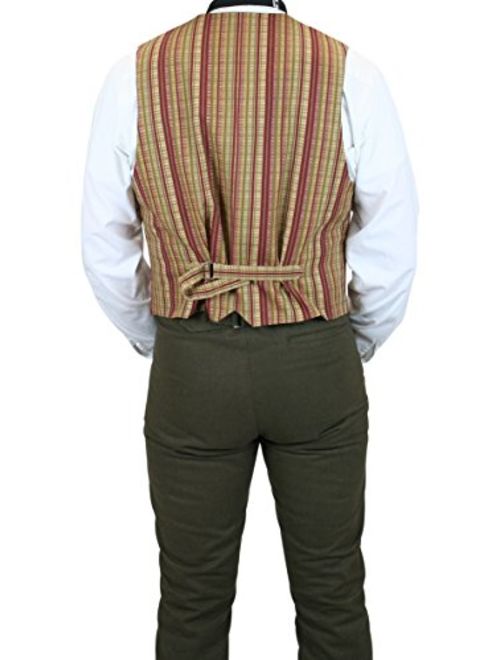 Historical Emrpoium Men's Bailey Striped Cotton Dress Vest