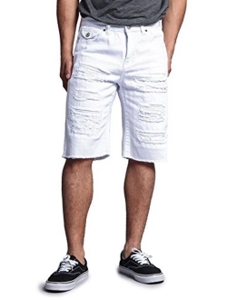 Victorious Mens Ripped & Distressed Denim Shorts