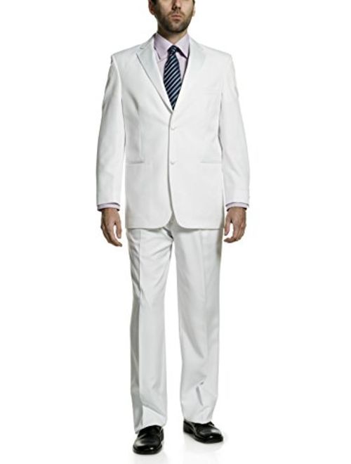 P&L Men's Suit 2-Piece Prom Party Wedding Tuxedo Blazer Jacket & Flat Front Pants