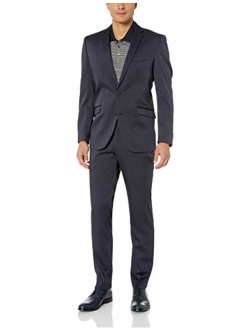 Men's Stretch Slim Fit Finished Bottom Suit