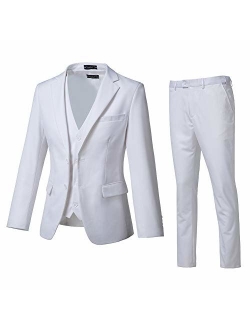 High-End Suits 3 Pieces Men Suit Set Slim Fit Groomsmen/Prom Suit for Men Two Buttons Business Casual Suit