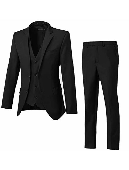 Buy High-End Suits 3 Pieces Men Suit Set Slim Fit Groomsmen/Prom Suit ...