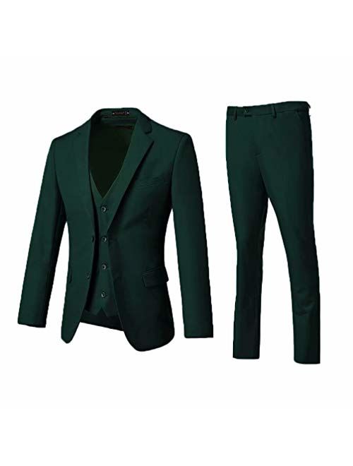 High-End Suits 3 Pieces Men Suit Set Slim Fit Groomsmen/Prom Suit for Men Two Buttons Business Casual Suit