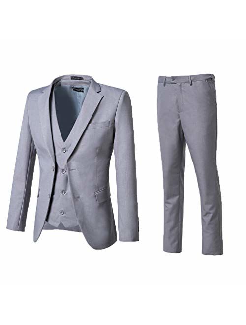 High-End Suits 3 Pieces Men Suit Set Slim Fit Groomsmen/Prom Suit for Men Two Buttons Business Casual Suit