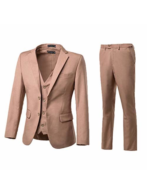 High-End Suits 3 Pieces Men Suit Set Slim Fit Groomsmen/Prom Suit for Men Two Buttons Business Casual Suit