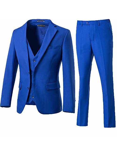 High-End Suits 3 Pieces Men Suit Set Slim Fit Groomsmen/Prom Suit for Men Two Buttons Business Casual Suit