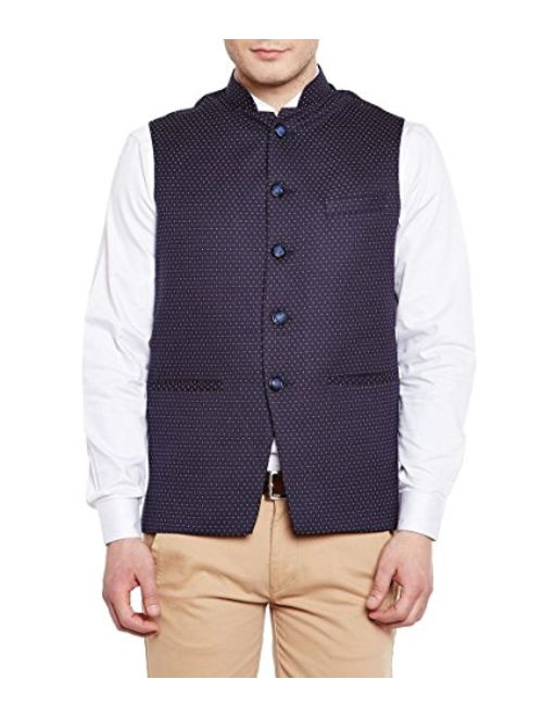 WINTAGE Men's Velvet Bandhgala Party Nehru Jacket Waistcoat - Four Colors