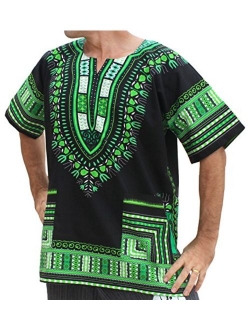 RaanPahMuang Plus Big Size Shirt Bright Africa Black Dashiki Cotton Broad Maxi