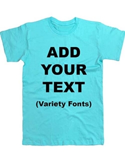 Custom T Shirts Ultra Soft Add Your Text for Men & Women Unisex Cotton T Shirt