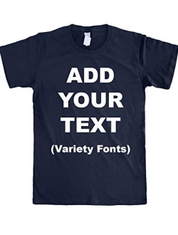 Custom T Shirts Ultra Soft Add Your Text for Men & Women Unisex Cotton T Shirt