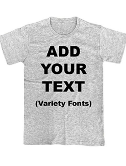 Custom T Shirts Ultra Soft Add Your Text for Men & Women Unisex Cotton T Shirt