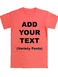 Custom T Shirts Ultra Soft Add Your Text for Men & Women Unisex Cotton T Shirt